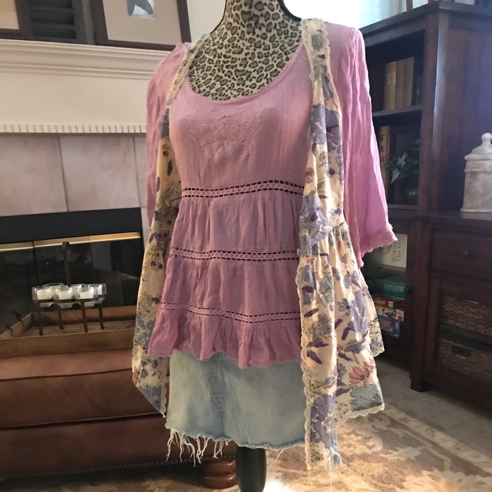 Magenta Boho Blouse Size S